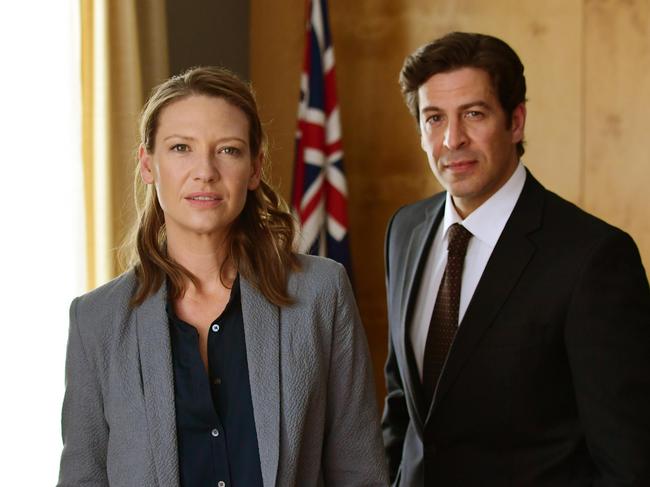 Anna Torv and Don Hany in a scene from the Foxtel drama Secret City: Under the Eagle