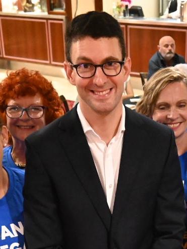 Dan Cregan with supporters on election night.