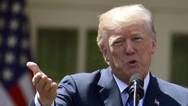 President Donald Trump speaks during an event on tax policy in the Rose Garden of the White House, Thursday, April 12, 2018, in Washington. (AP Photo/Susan Walsh)