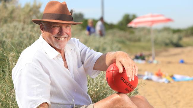 Footy media legend Rex Hunt has been treated by ambulance officers after a collision. Picture: Alex Coppel.