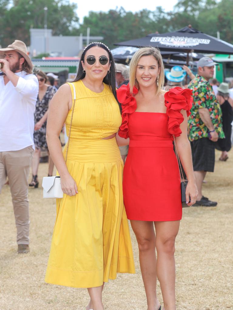 Having a ball at The Great Northern Darwin Cup at Fannie Bay Turf Club are Bec Wescombe and Emma Patterson :Picture: Glenn Campbell