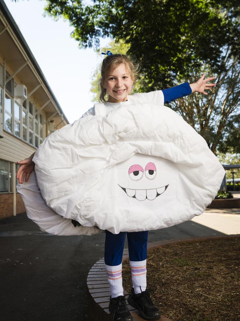 Eddie Jarroush as Cloud Guy from Trolls for Book Week at Rangeville State School, Friday, August 25, 2023. Picture: Kevin Farmer