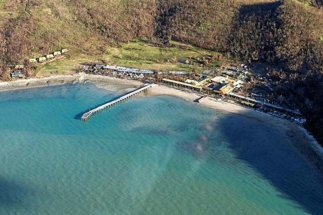 A birds-eye view of South Molle Island following Cyclone Debbie. Picture: Contributed