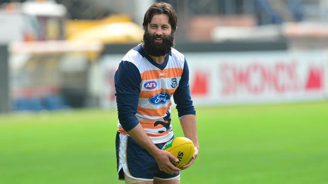 Jimmy Bartel at Geelong training. Picture: Mitch Bear