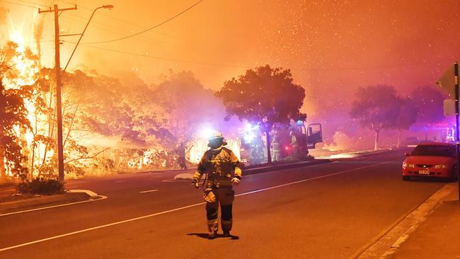 Residents have been evacuated from a fire outbreak along David Low Way, Peregian Beach, near Lorikett Drive. Photo Patrick Woods / Sunshine Coast Daily.