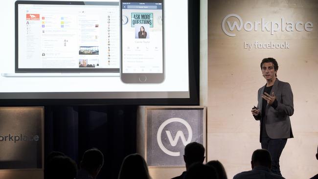 Julien Codorniou, director of Facebook at Work. Picture: Justin Tallis/AFP