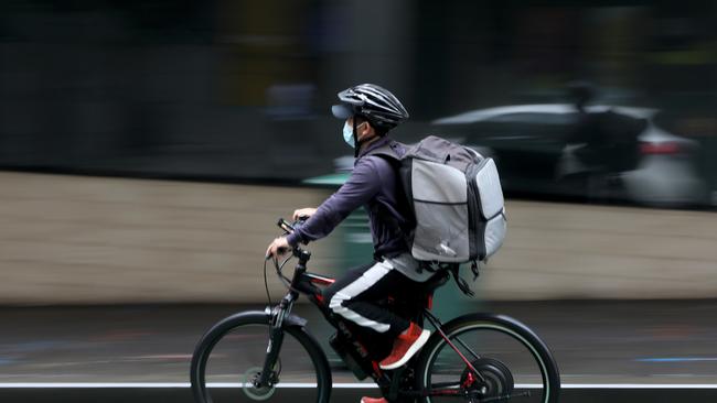 Fifteen food delivery drivers have been killed on the job in Australia. Picture: NCA NewsWire / Damian Shaw