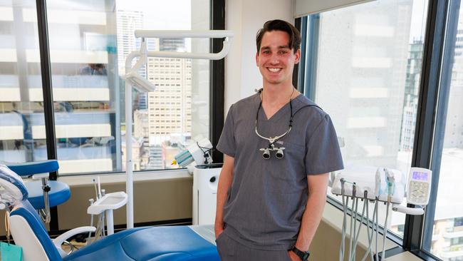 Sydney dentist Dr Jack Hodgkinson said practices are facing rising costs. Picture: Justin Lloyd