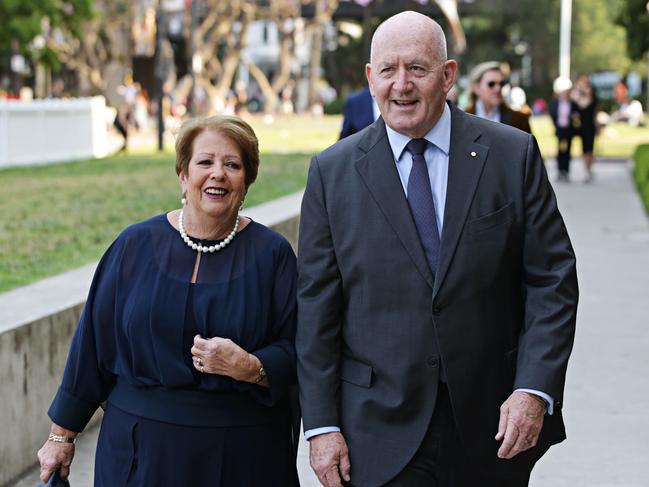 Sir Peter Cosgrove and his wife presented Joyce and his husband with a special wedding gift. Picture: Adam Yip