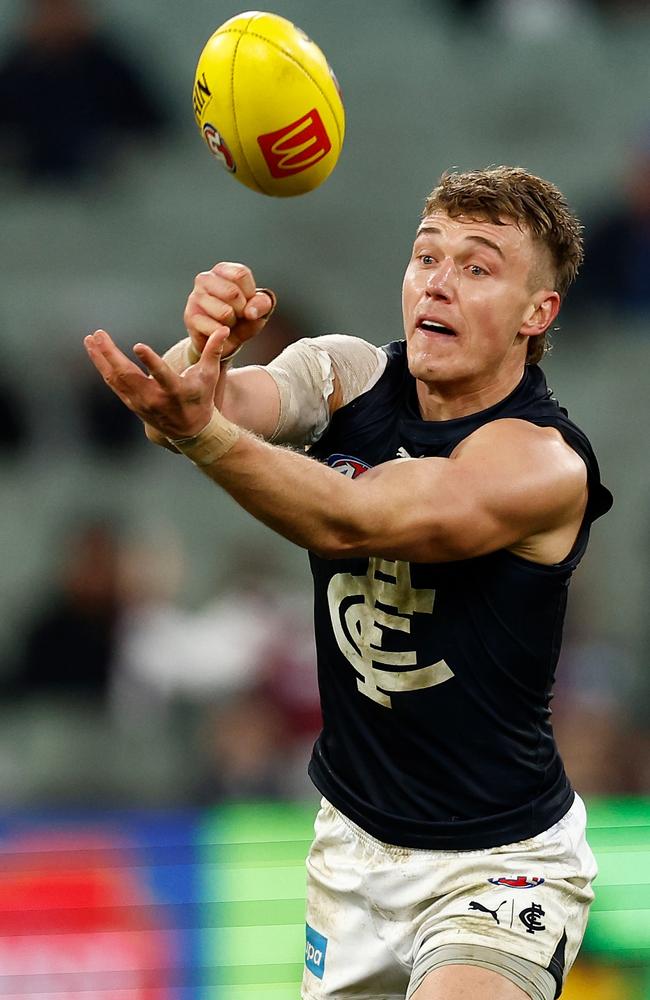 Patrick Cripps is on fire. Picture: Michael Willson/AFL Photos