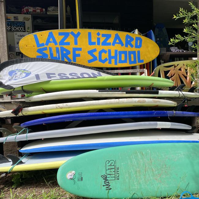 The surf school doubles as a board hire company which supplements income during the quiet times. Picture: Nilsson Jones