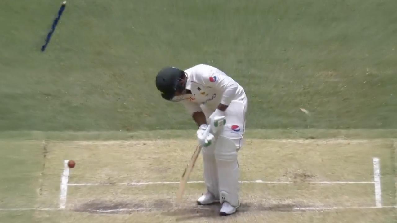 Mitchell Starc did what he does best and sent Sarfaraz Ahmed packing for three shortly after, launching a full ball that ripped off stump out of the ground.