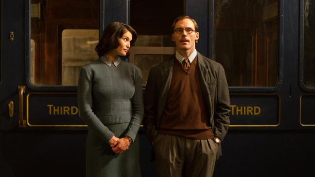 Sam Claflin and Gemma Arterton in a scene from Their Finest.