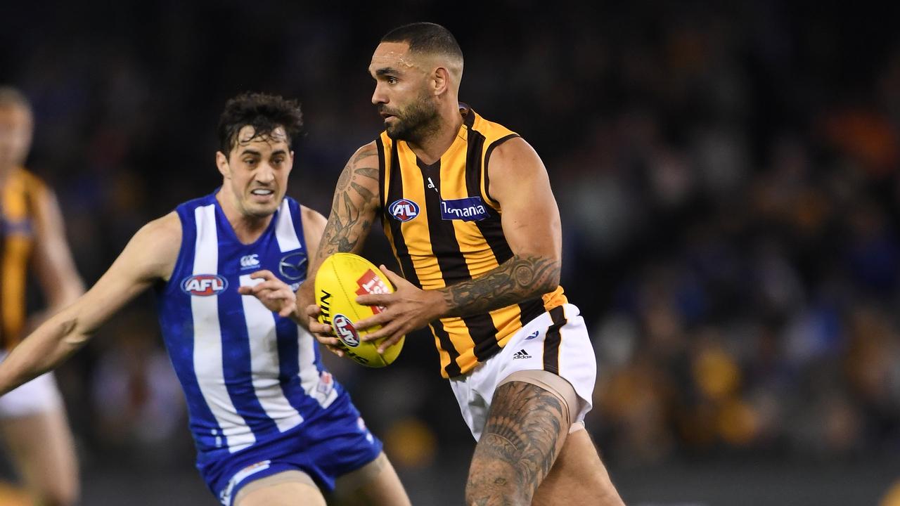 Hawthorn’s Shaun Burgoyne is weighing up a move to Gold Coast.