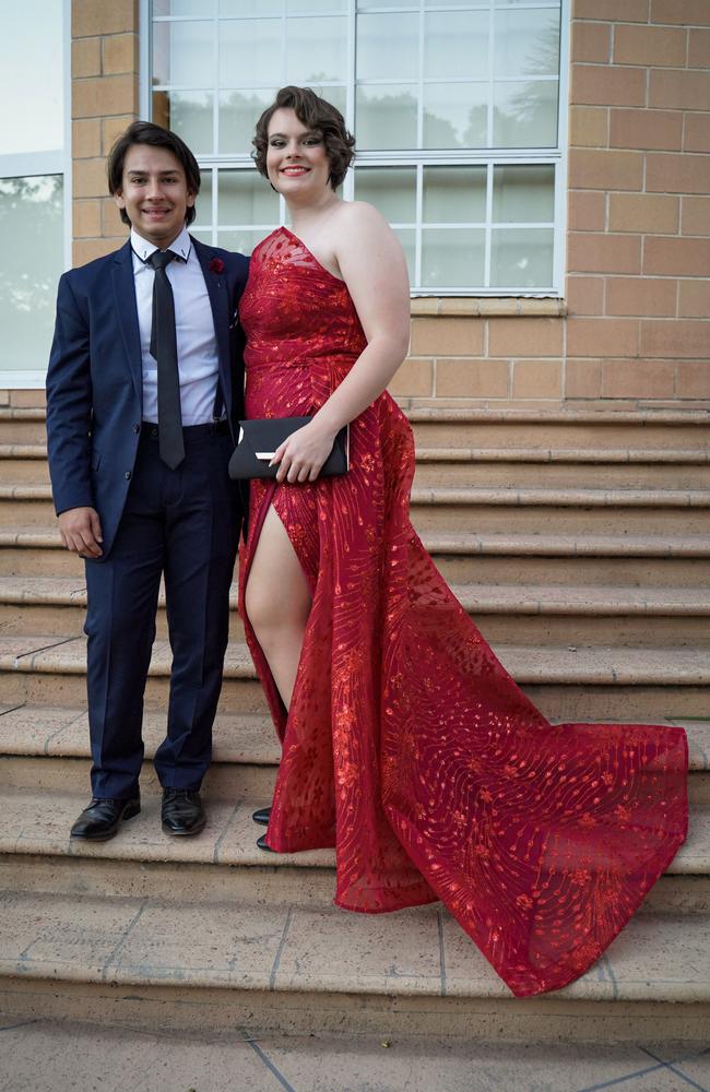 Cameron Hollis and Amber Wright at the Mackay North State High School formal at Windmill Function Centre, November 19, 2021. Picture: Heidi Petith