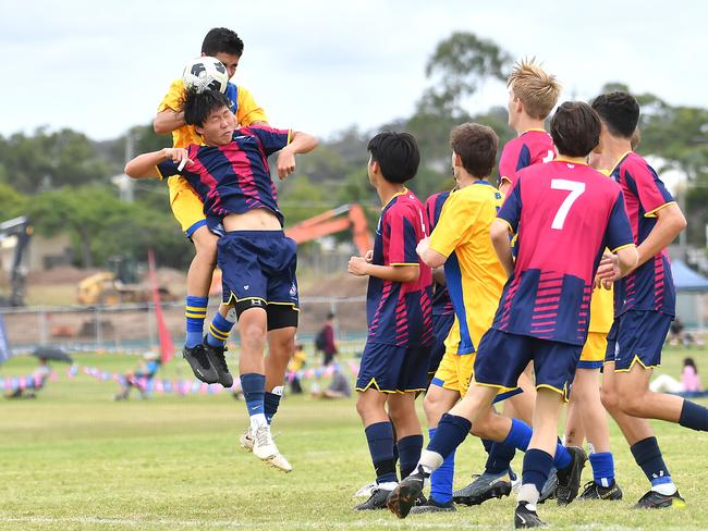 GPS first XI soccer, Brisbane SHS v Toowoomba Grammar. Saturday April 29, 2023. Picture, John Gass