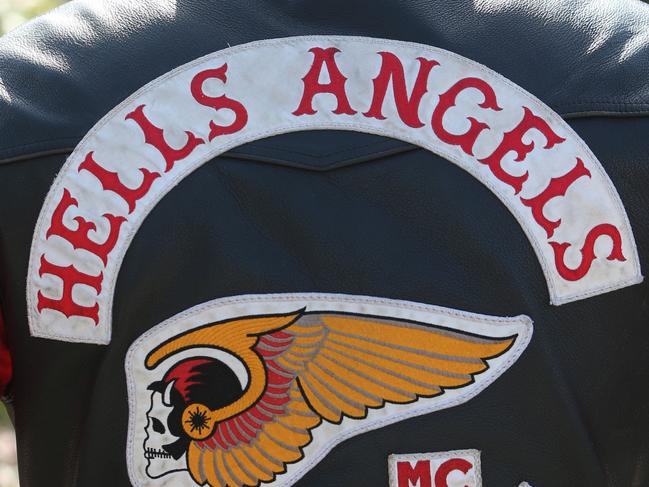 Hells Angels member "Jeff" ( no surname) lead as Motor Bike enthusiasts meet at outside the Hells Angels motorcycle club in Hillcrest before heading out on a group ride. Pic Jono Searle.