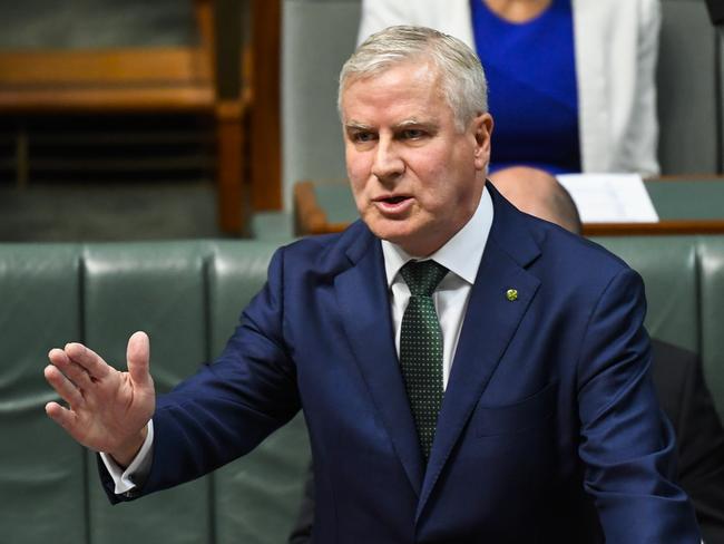 Michael McCormack during Question Time in federal parliament earlier this month. Picture: AAP Image/Lukas Coch