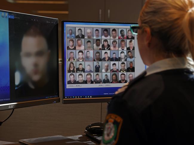 WEEKEND TELEGRAPHS SPECIAL. MUST TALK WITH PIC ED JEFF DARMANIN BEFORE PUBLISHING - Pictured at the NSW Police State Crime Command in Parramatta today is a behind the scenes look at NSW Police Force's new facial recognition technology and how they are matching mug shots to public CCTV. Picture: Tim Hunter.