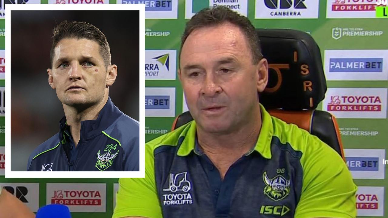 NRL 2023: Tigers Vs Raiders, Ricky Stuart erupts over Jarrod Croker  questions, rested, 300th game