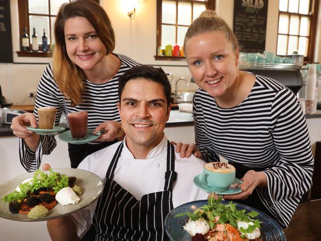 Mekko Market & Cafe co-owners, Irene Kollanus, Tom Nilsson and Marjukka Wilson. Photo: AAP Image/Dean Martin