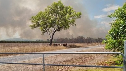 Chris Ericson said the fire at Mutchilba going on 2 fronts moving west. Photo: Chris Ericson (Facebook)