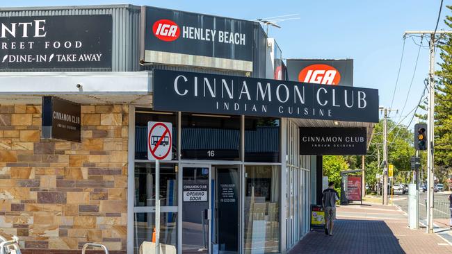 Cinnamon Club is set to open directly across Henley Beach Rd. Pictured on 11th December 2024. Picture: Ben Clark