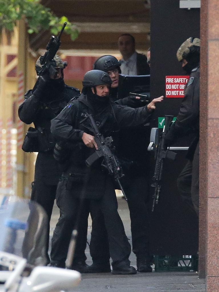 Armed police were stationed at two emergency exits for the duration of the siege. Picture: Getty Images