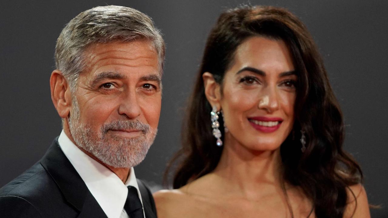 George Clooney and his wife Lebanese-British barrister Amal Clooney. Picture: Niklas Halle'n/AFP