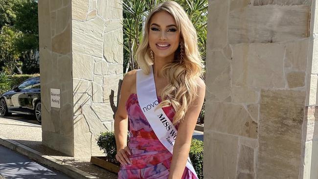 Hobart's Tirah Ciampa, 27, at the Miss World Australia 2023 national finals on the Gold Coast. Picture: Instagram