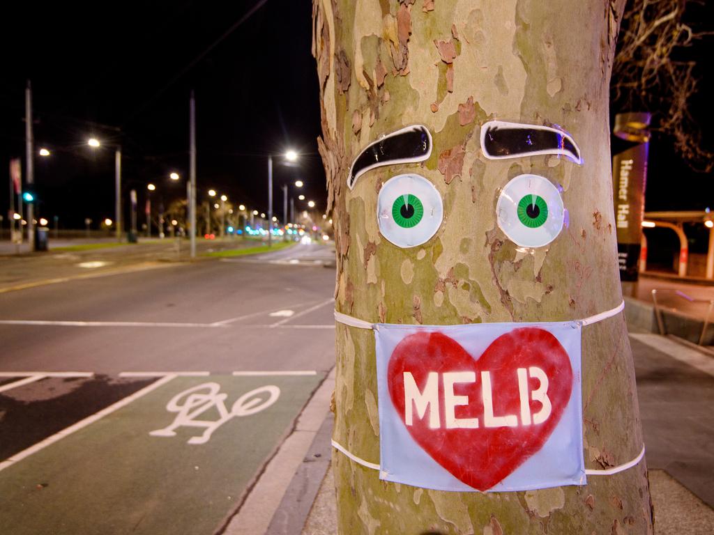 Melbourne was subjected to a curfew. Picture: Jay Town