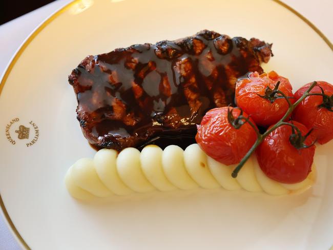 One of the meals at Stranger's Restaurant at Parliament House. Picture: Liam Kidston