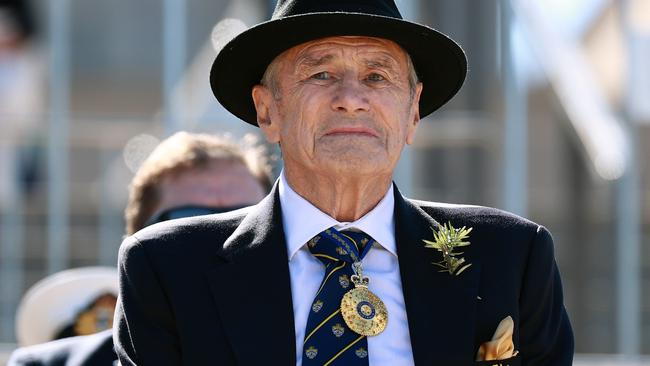 CANBERRA, AUSTRALIA NewsWire Photos APRIL 25, 2021: Kerry Stokes at the Australian War Memorial in Canberra during the National Service.Picture: NCA NewsWire / Gary Ramage