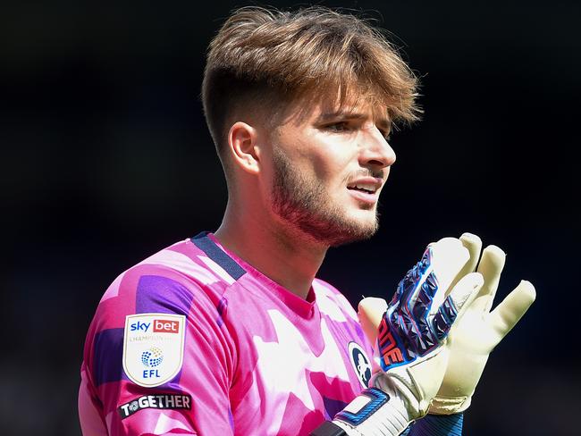 BIRMINGHAM, ENGLAND - SEPTEMBER 02: Matija Sarkic of Millwall looks on during the Sky Bet Championship match between Birmingham City and Millwall at St Andrews (stadium) on September 02, 2023 in Birmingham, England. (Photo by Graham Chadwick/Getty Images)