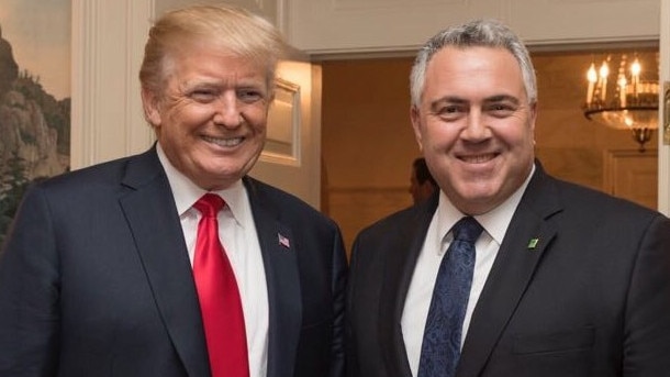 Joe Hockey with US President Donald Trump. Source: Instagram