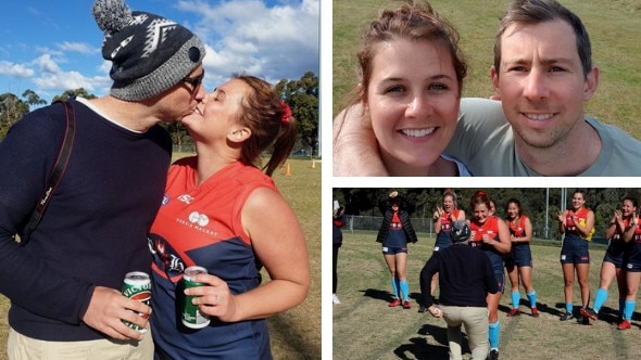 Jessie Donovan finished a game of AFL and got the shock of her life when she was proposed to.