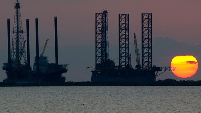 Oil platforms in the US. Picture: AFP