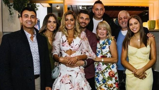 Danny Awad (far left) beside Sarah Gatto, and Mick Gatto (right). Picture: Supplied