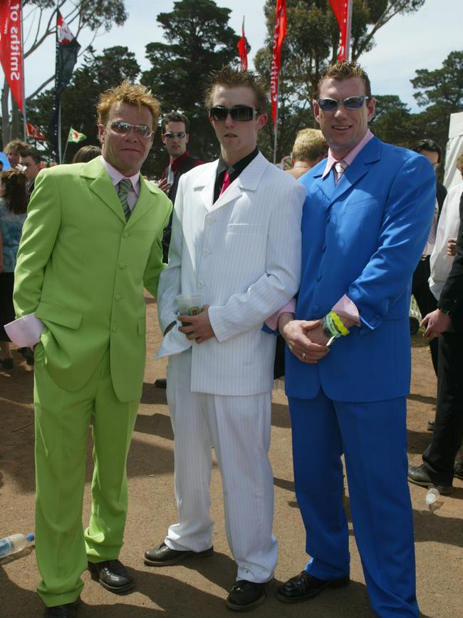 Graeme Ellis, David Scanlon and Rob Thornley. Geelong Cup Fashion