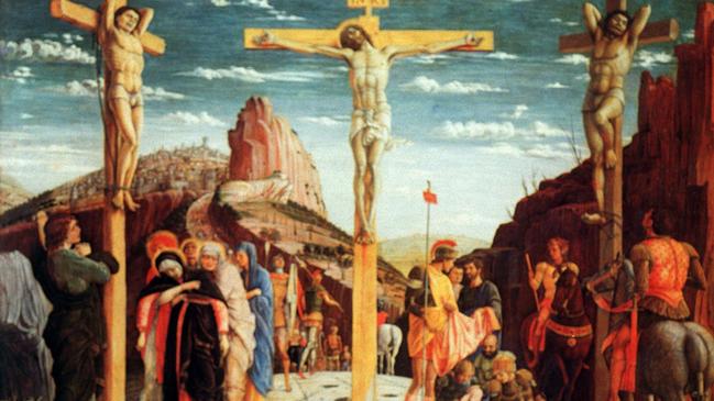 Calvary by Andrea Mantegna, depicting the crucifixion of Jesus Christ