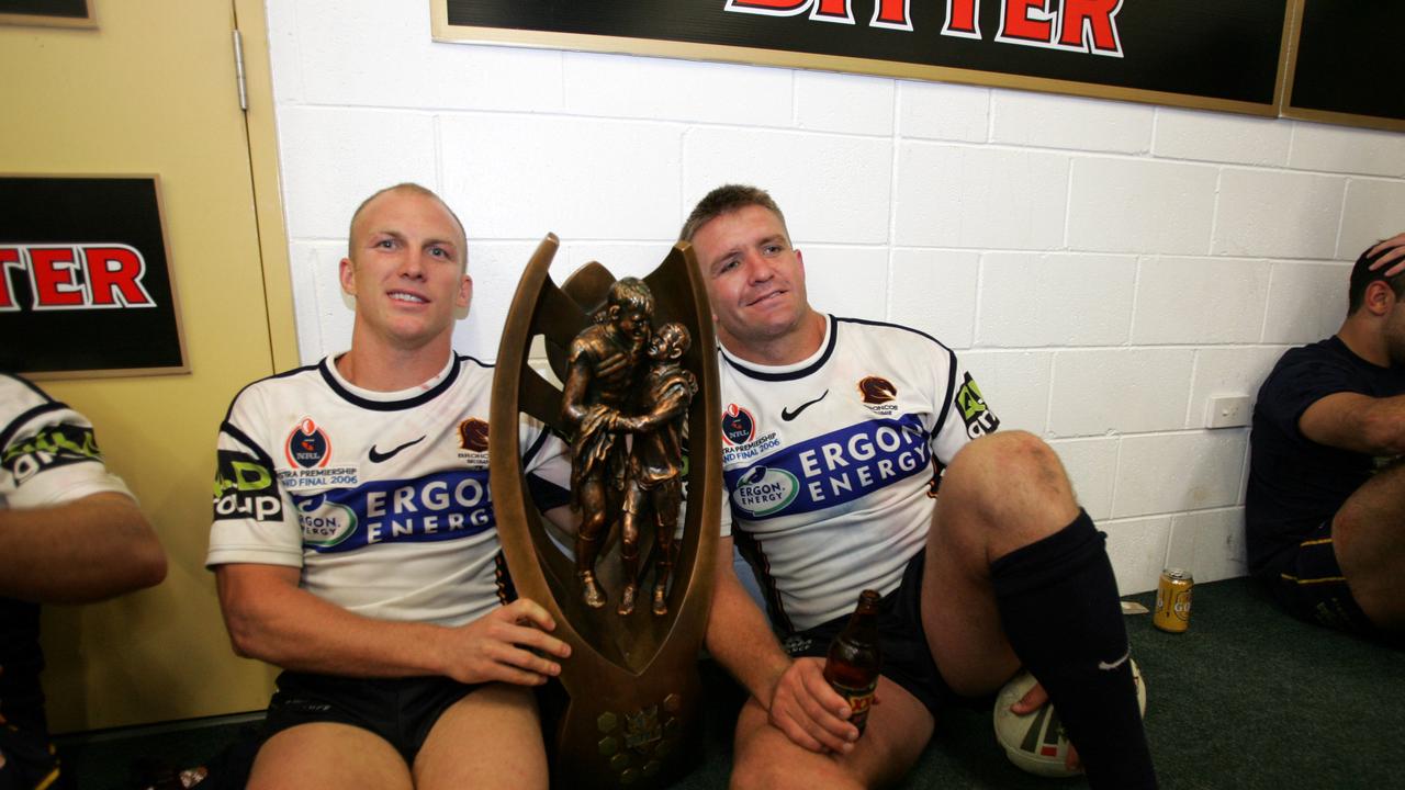 The Broncos are a club accustomed to success: Darren Lockyer and Shane Webcke pictured after winning the 2006 premiership.