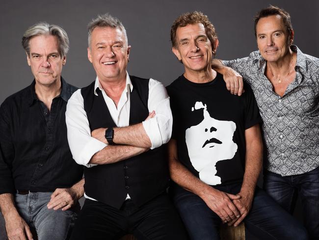 Iconic rock band Cold Chisel in the Walking Class Boy doco. Picture: Daniel Boud/Supplied