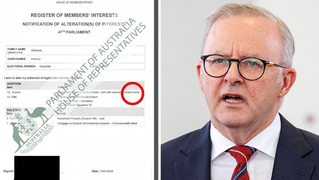 Anthony Albanese has updated his official register of interests.