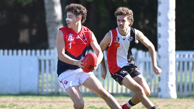 Surfers Paradise player Jaedon SchwabQAFL colts Morningside v Surfers Paradise.Saturday August 5, 2023. Picture, John Gass