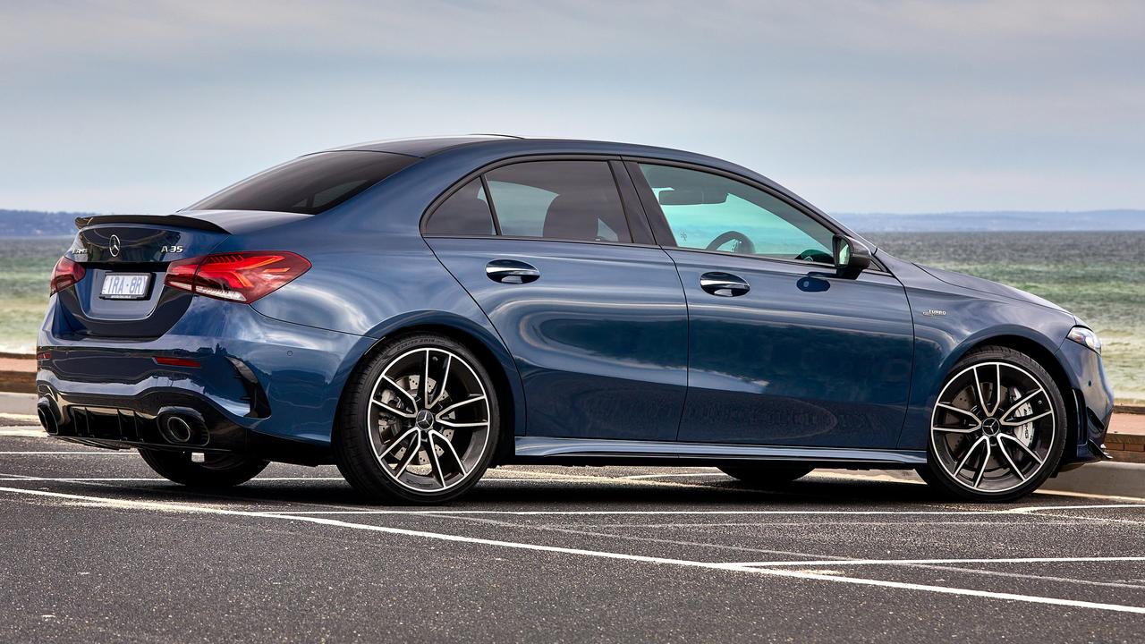 The A35 bridges the gap between the hardcore A45 and the regular A-Class variants.