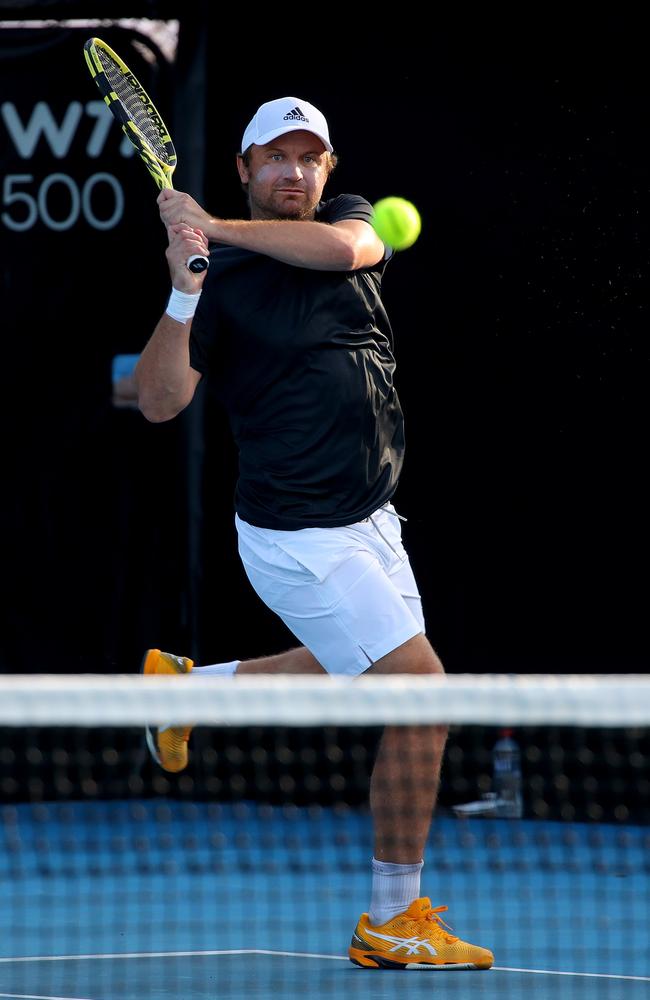 Matt Reid pictured in action on court on Monday. Picture: Toby Zerna