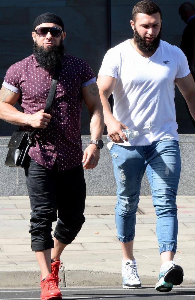 Vince (left) and Giuseppe Focarelli outside the Adelaide Magistrates Court.