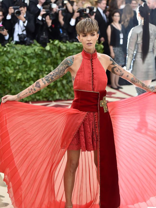 Rose at the Heavenly Bodies: Fashion &amp; The Catholic Imagination Costume Institute Gala. Photo: Theo Wargo/Getty Images