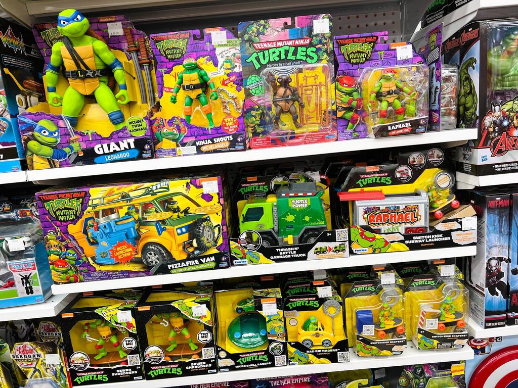 Teenage Mutant Ninja Turtles is one of many properties spiking in sales thanks to a revival of the nostalgic toy market. Picture: Casey’s Toys