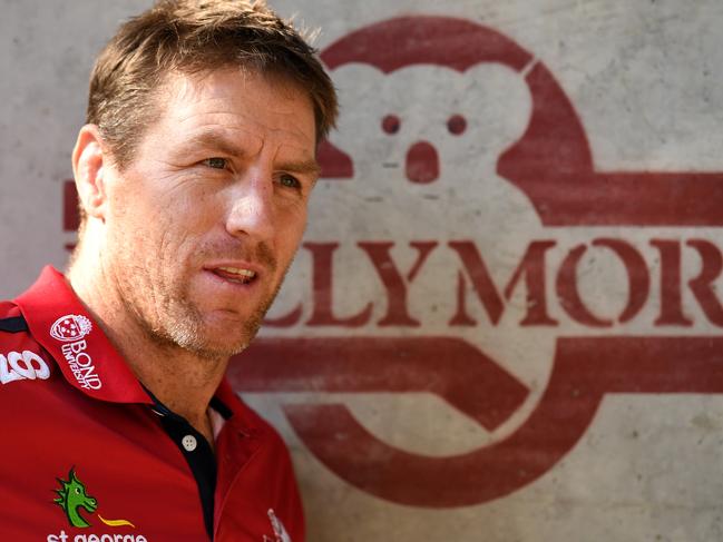 Newly announced Queensland Reds Head Coach Brad Thorn is seen during a press conference at Ballymore Stadium in Brisbane, Thursday, October 5, 2017. Thorn replaces outgoing coach Nick Stiles, effectively immediately. (AAP Image/Dan Peled) NO ARCHIVING